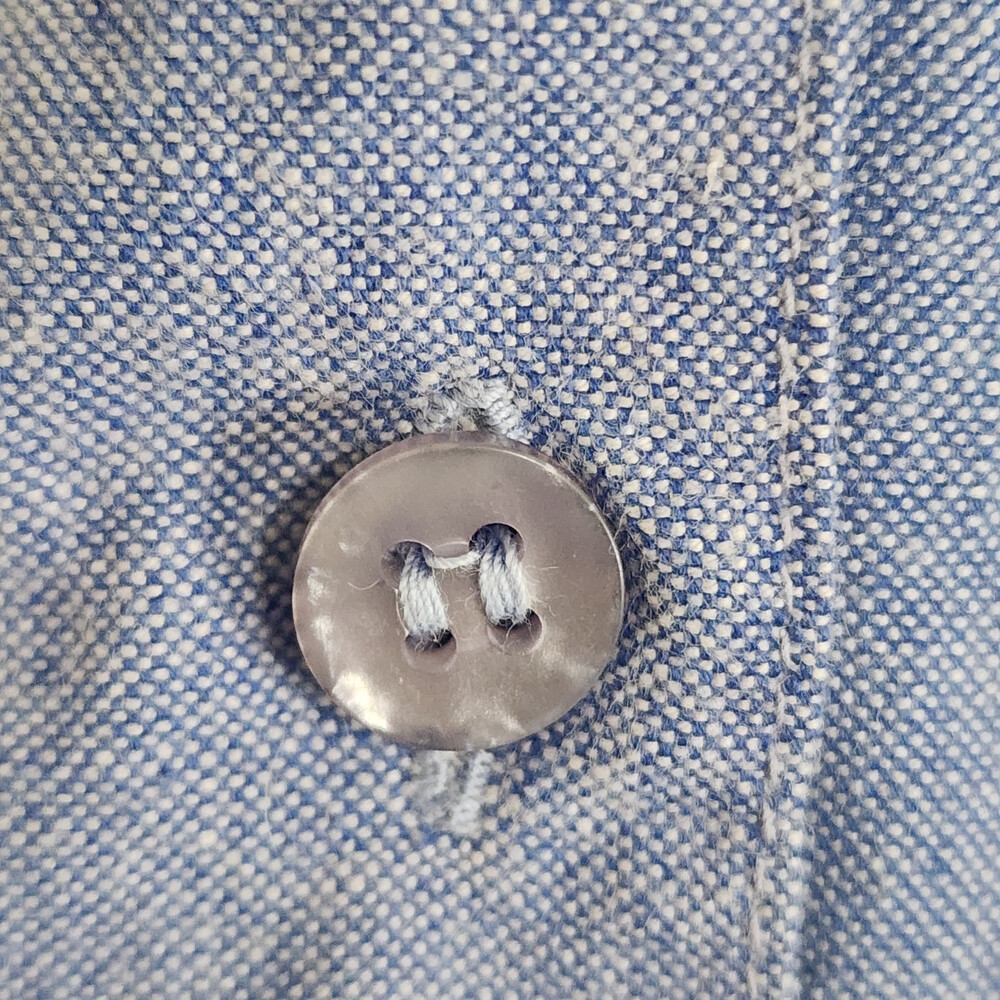 VTG Chambray Western Shirt Embroidered Boots Size Large #1450 - Picture 9 of 16